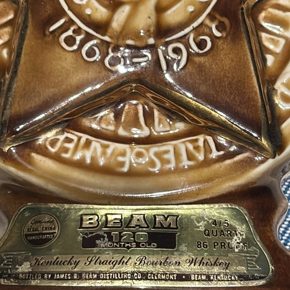 Elks BPOE Centennial 1968 Decanter James Jim Beam Kentucky Bourbon Whiskey Star - Picture 4 of 8